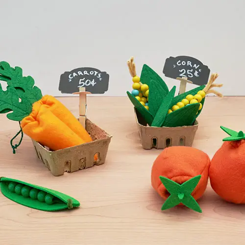 pretend vegetable market