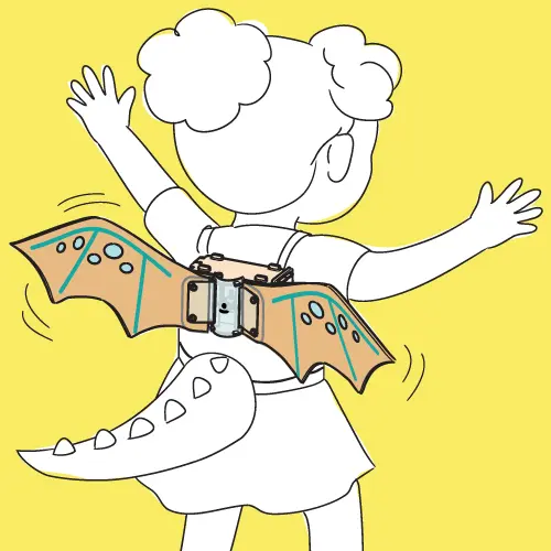 illustration of dress-up wings